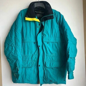 VTG Goose Down Feathers Adventure Gear Coat Mens Size Large Powder Gear Ski Snow